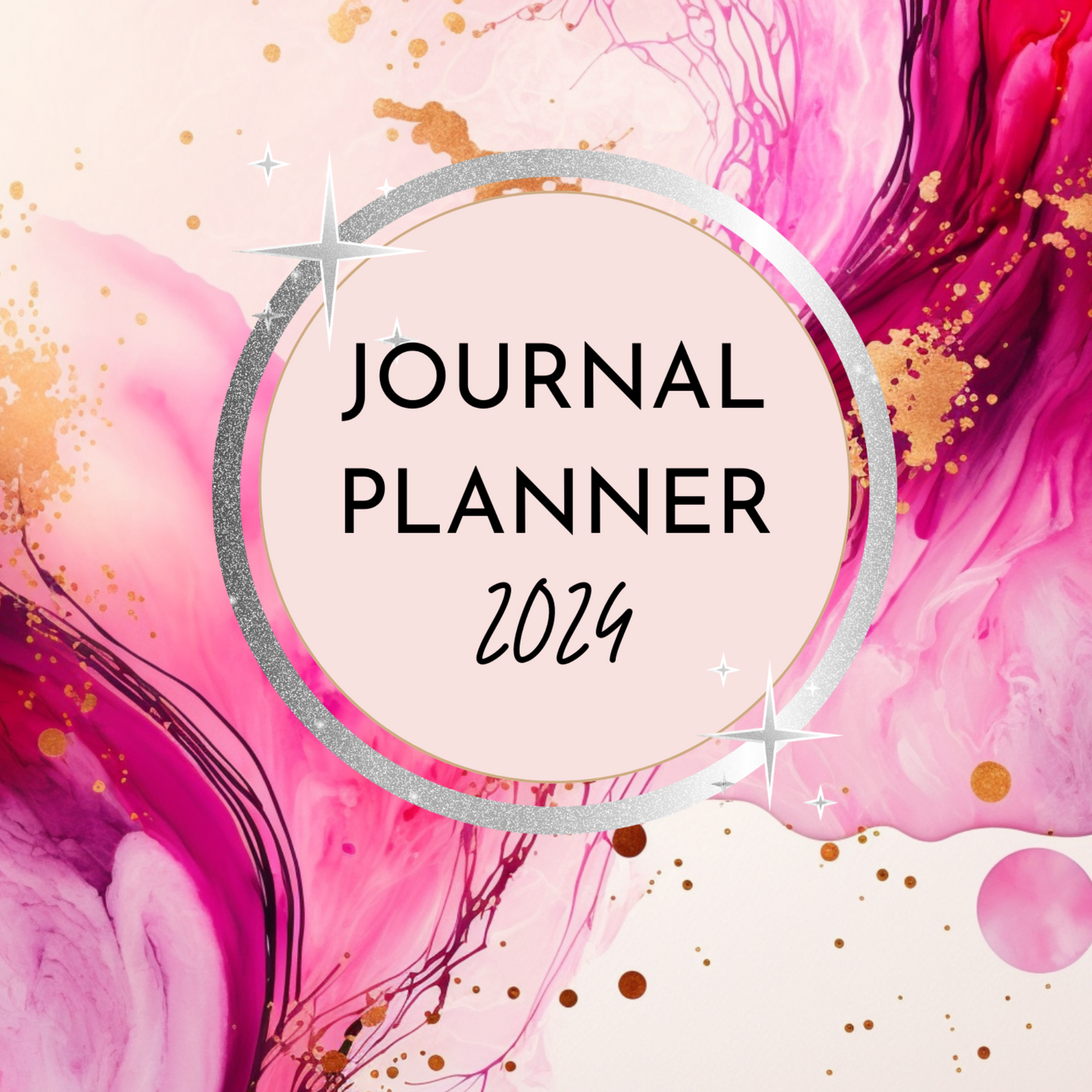 Digital Journal Planner Pink 2024 - Organise Easily