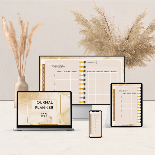 Digital Journal Planner Gold 2024